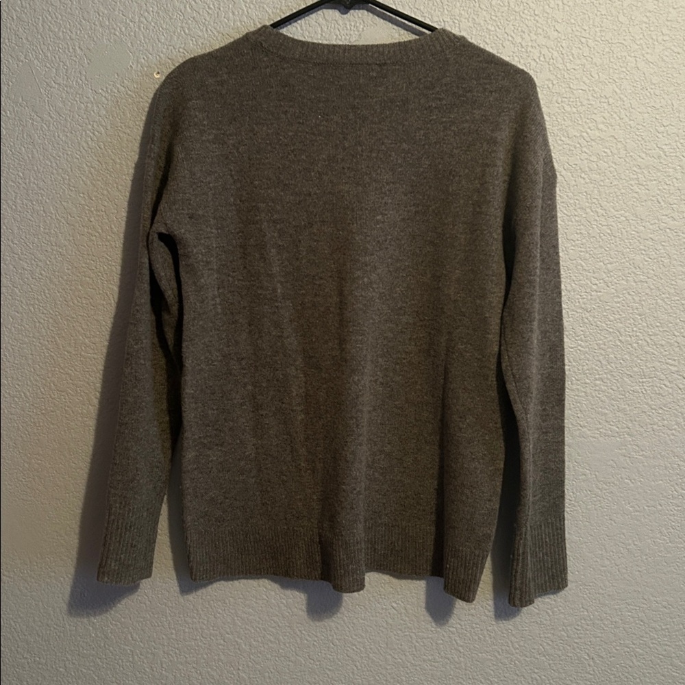 J. Crew Grey Sweater with Bronze Details - Picture 5 of 6